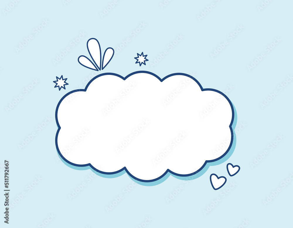 Illustration of blue sky with clouds, cute background