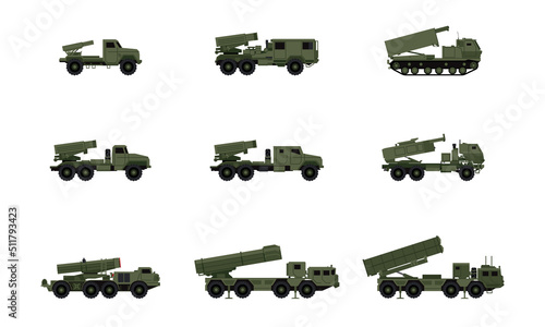 set of Multiple Launch Rocket System photo