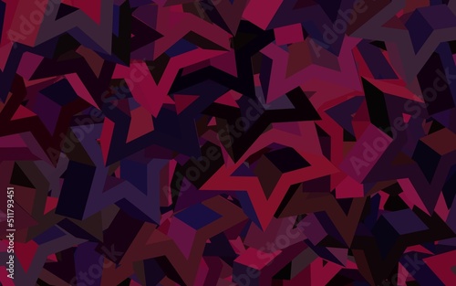 Dark Purple  Pink vector texture with triangular style.