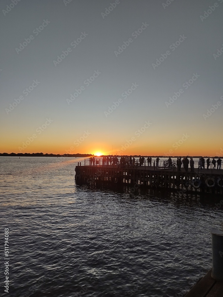 Fototapeta premium sunset at the pier