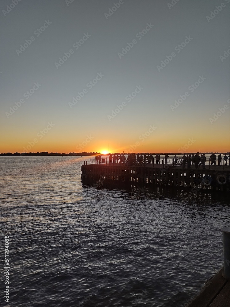 Fototapeta premium sunset at the pier