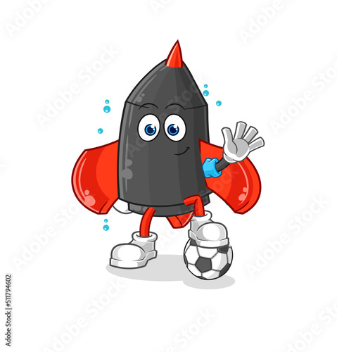 dart playing soccer illustration. character vector
