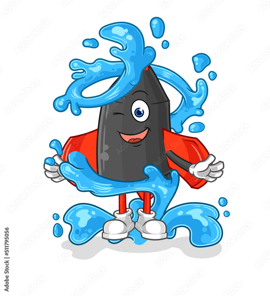 dart fresh with water mascot. cartoon vector dart fresh with water mascot. cartoon vector