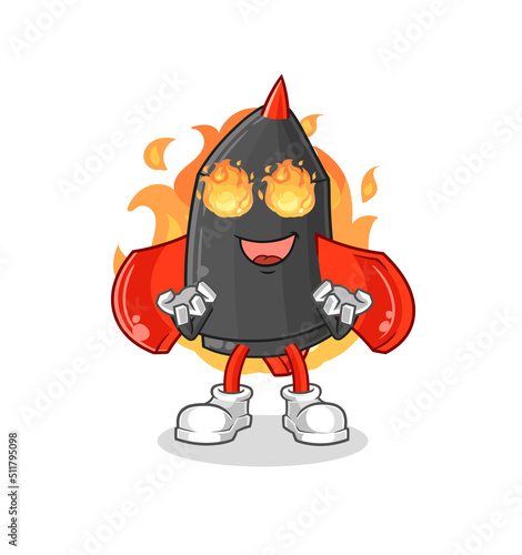 dart on fire mascot. cartoon vector