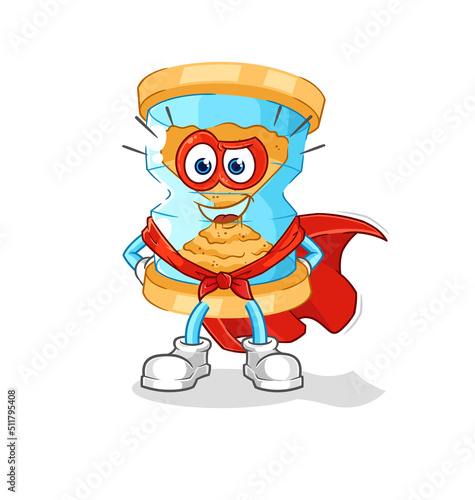 hourglass heroes vector. cartoon character
