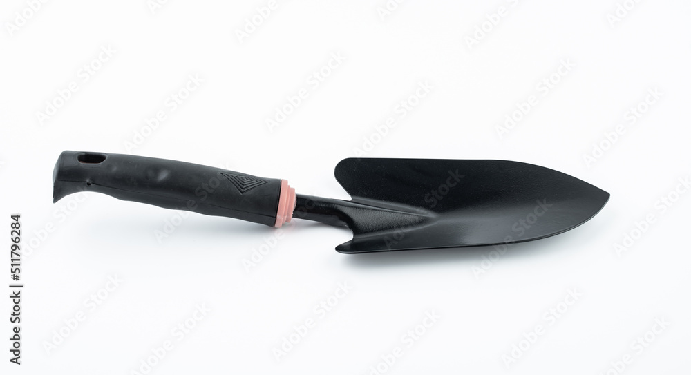 A shovel on a white background A shovel on a white background