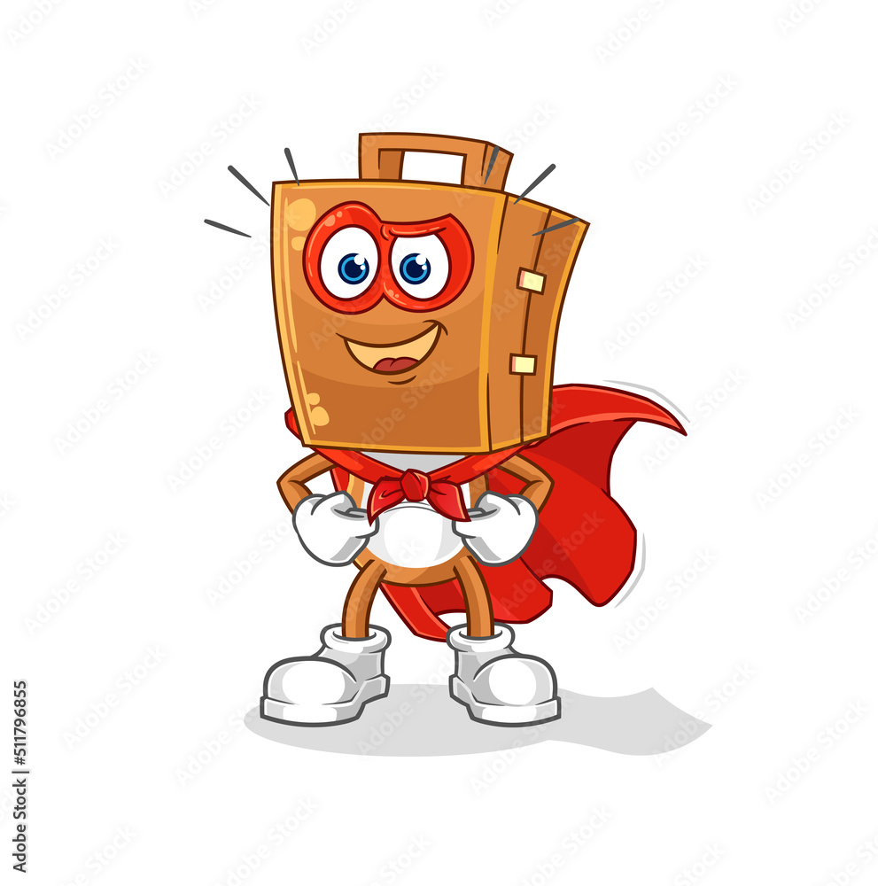 suitcase head heroes vector. cartoon character suitcase head heroes vector. cartoon character