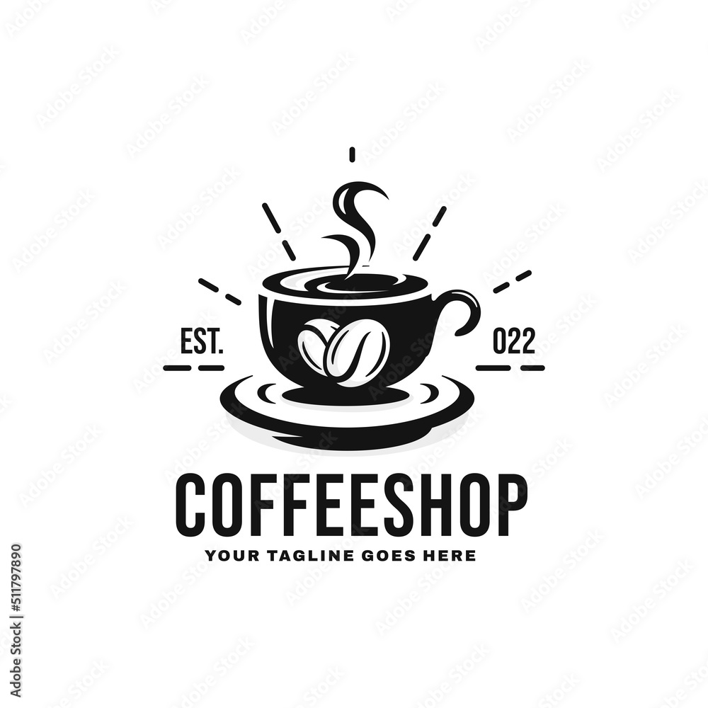 Coffee shop logo design vector. Coffee logo. Coffee cup logo Coffee shop logo design vector. Coffee logo. Coffee cup logo