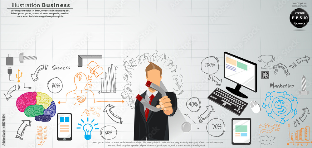 Illustration business.design modern idea and concept think creativity. for brainstorm,Social network,success,plan,think,search,analyze,communicate, futuristic idea innovation technology. Illustration business.design modern idea and concept think creativity. for brainstorm,Social network,success,plan,think,search,analyze,communicate, futuristic idea innovation technology.