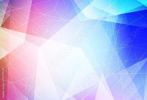 Light Multicolor vector pattern with polygonal style.