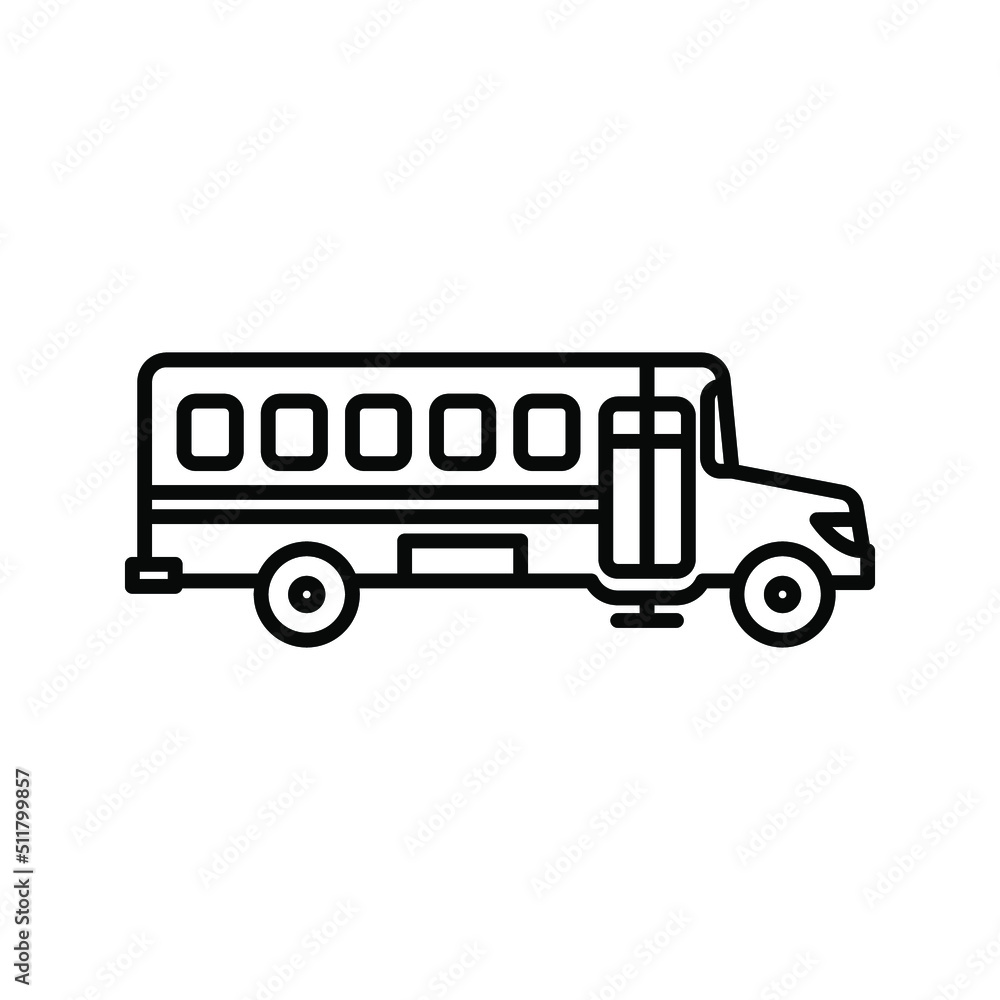 school bus icon. vector illustration