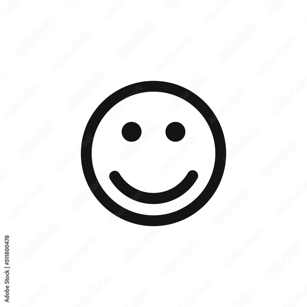 Smile face emoticon icon vector Smile face emoticon icon vector
