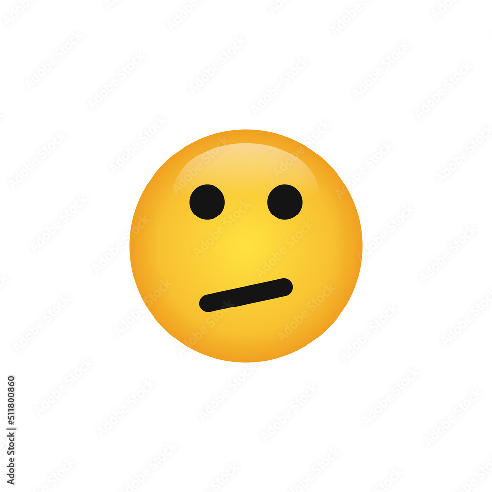 Smirk face emoticon icon vector Smirk face emoticon icon vector
