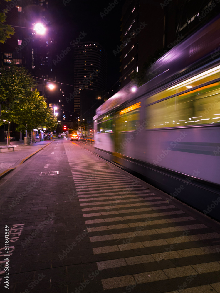 long exposure tram