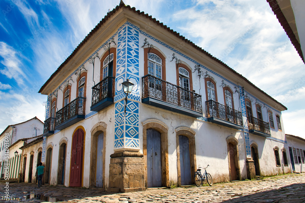 Casas históricas na cidade de Paraty no Rio de Janeiro- Brasil -Historic houses in the city of Paraty in Rio de Janeiro- Brazil -