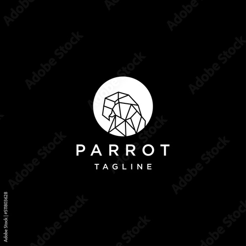 Parrot logo vector icon design template
