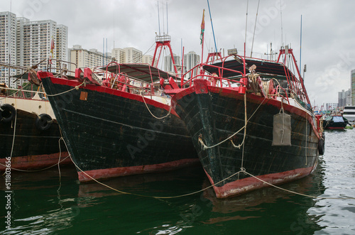 fishing boats in the harbor