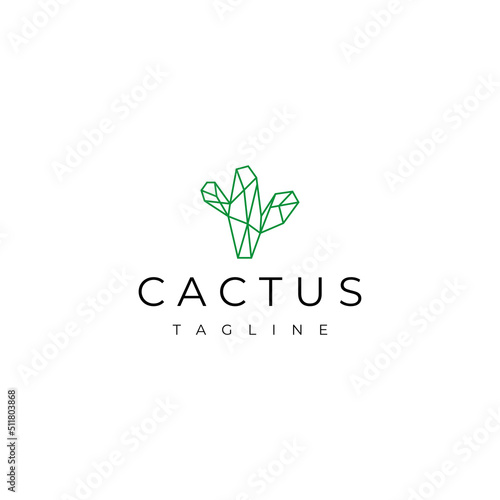 Cactus logo vector icon design template