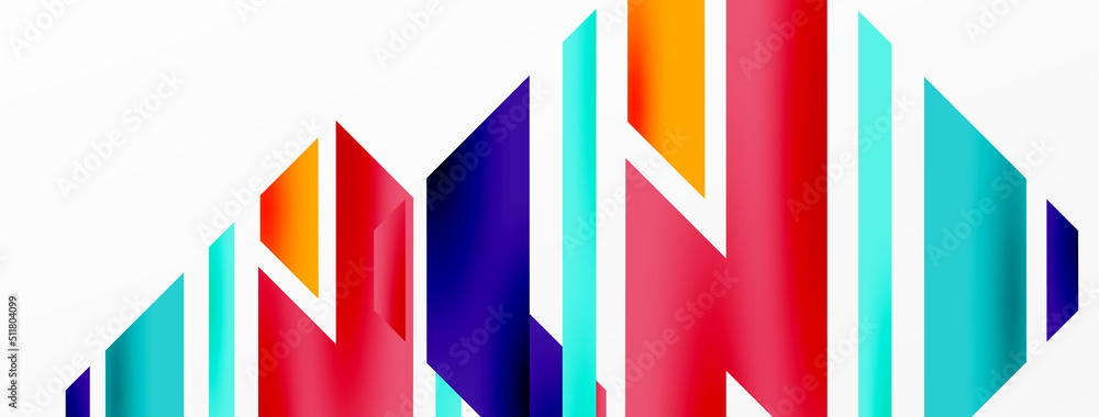 Minimal geometric abstract background. Dynamic 3d lines composition. Trendy techno business template for wallpaper, banner, background or landing Minimal geometric abstract background. Dynamic 3d lines composition. Trendy techno business template for wallpaper, banner, background or landing