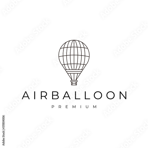 Air balloon logo vector icon design template