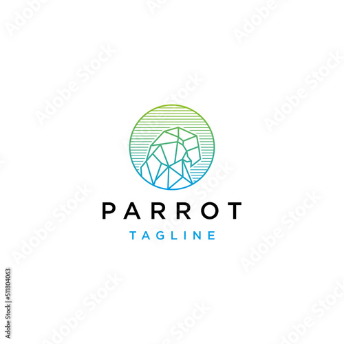 Parrot logo vector icon design template