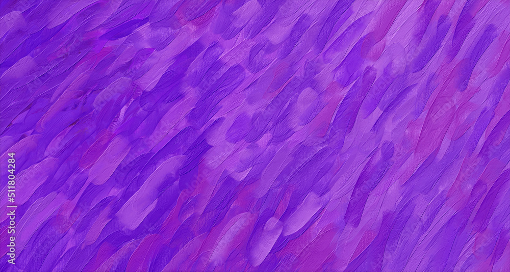 Oil paint strokes in colourful purple tones. The digital image is rendered in the Impressionist style.