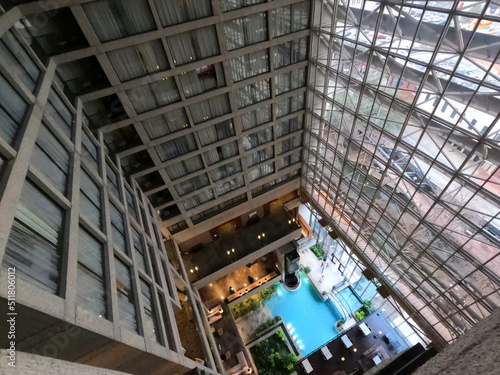 Tableau sur toile Hyatt, River Walk, San Antonio, TX