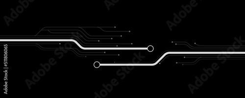 Modern technology background with circuit computer board. Big data concept. Software. Digital hi-tech design. Vector Illustration