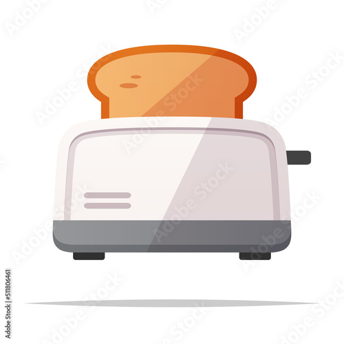 Bread toaster vector isolated illustration