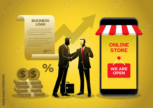 Loan money installment or credit approval business concept