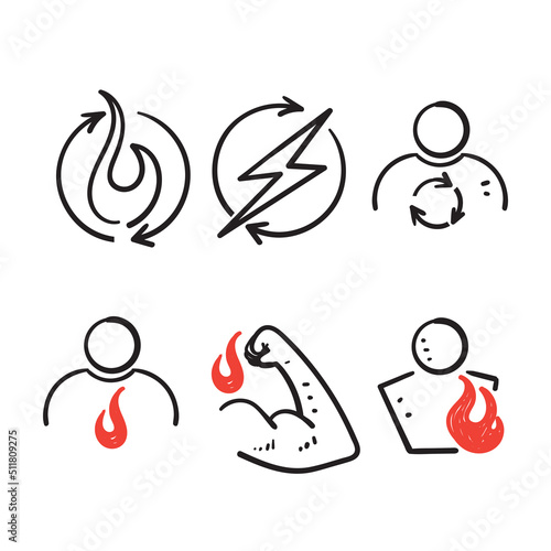 hand drawn metabolic icon illustration related