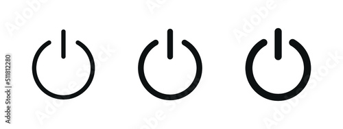 Power icon On Off icons Buttons, Energy switch sign, Power Switch Icons, Start power button, turn off symbol, shutdown energy icon