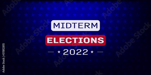 United States Midterm Elections 2022 Abstract background with stars