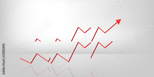 bussiness progress difficulties concept arrow 3D illustration