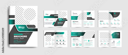 colorful modern company profile business brochure template layout creative and clean annul report professional business brochure template design fully editable text and vector