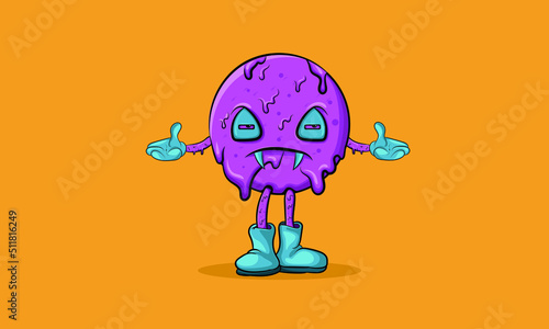 Tableau sur toile Lazy Monster Cartoon Wallpaper