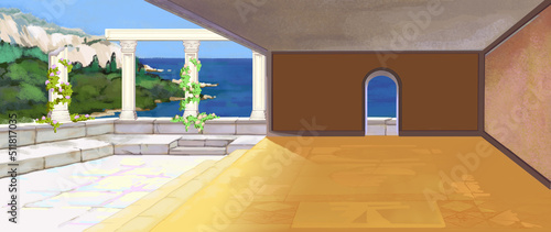 Antique terrace with sea view