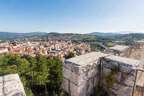 panorama of Campobasso in Molise view from Monforte castle
