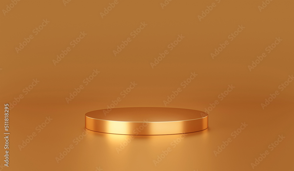 Empty gold podium pedestal background with presentation 3d golden stage luxury stand scene platform or product show display studio template and premium advertising mockup cosmetic showcase backdrop. Empty gold podium pedestal background with presentation 3d golden stage luxury stand scene platform or product show display studio template and premium advertising mockup cosmetic showcase backdrop.