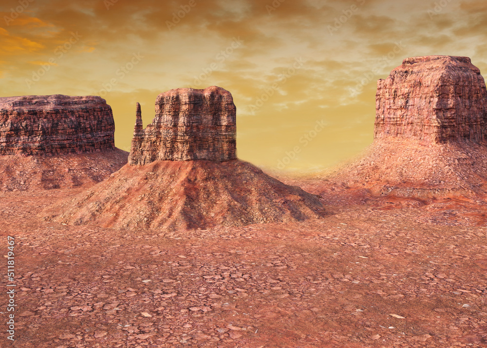 3D Red canyon