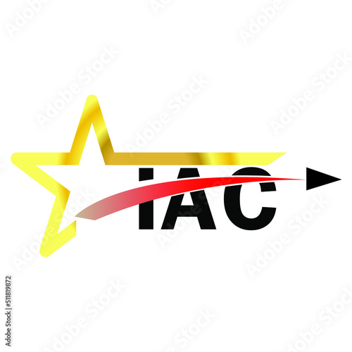 IAC letter logo design. IAC creative  letter logo. simple and modern letter logo. IAC alphabet letter logo for business. Creative corporate identity and lettering. vector modern logo  photo