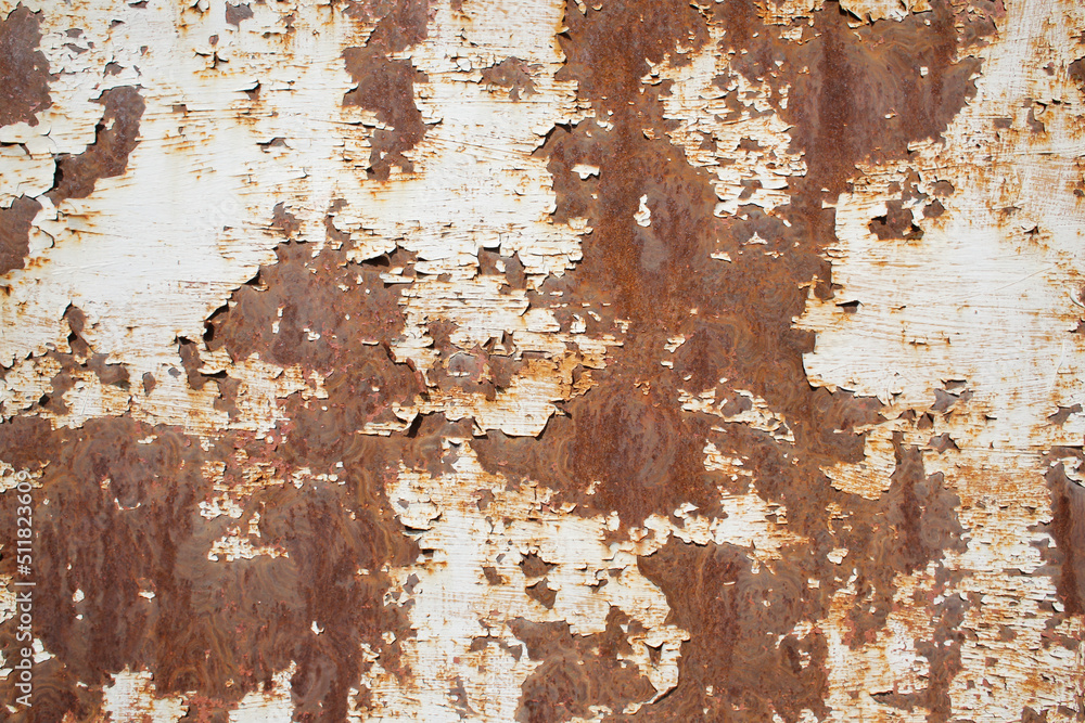 Iron, rusty texture.