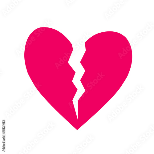 Broken Heart icon vector with trendy design