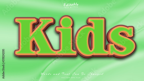 kids editable text effect, free font © YENI