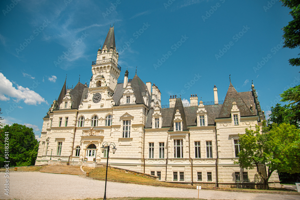 Fototapeta premium Beautiful historic Budmerice castle.Slovakia, Europe. 
