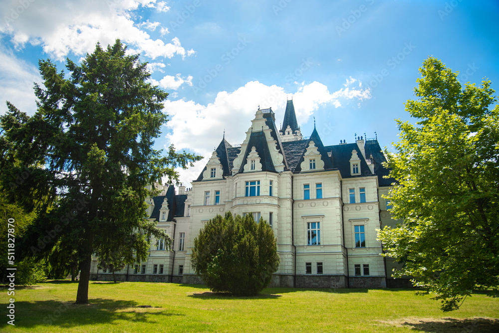 Beautiful historic Budmerice castle.Slovakia, Europe. 