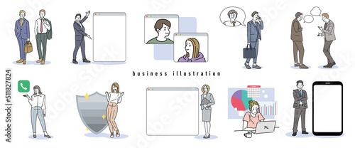 人物おしゃれイラスト素材	