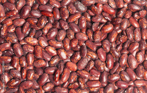 Close-up red beans background top view