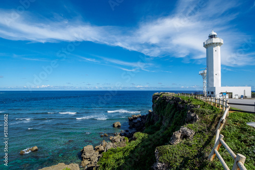 東平安名崎の灯台　宮古島　沖縄