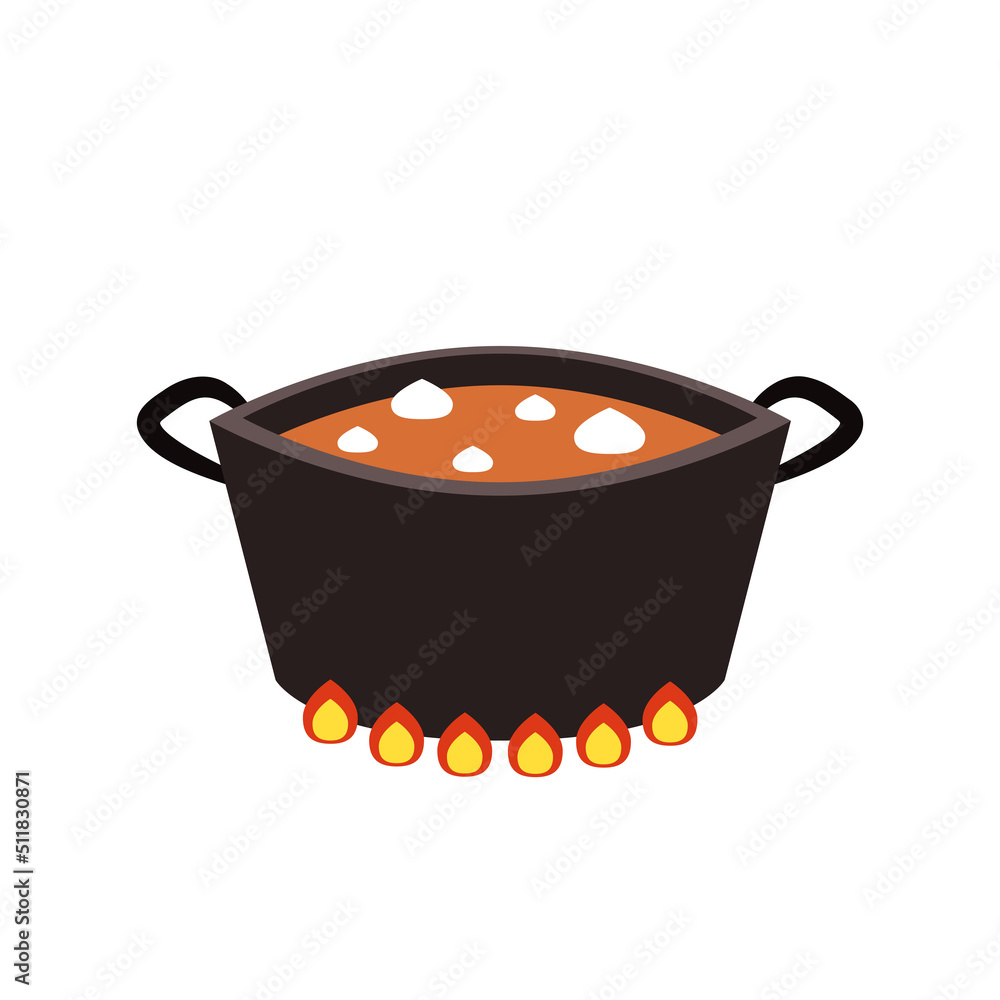 Cooking Hot Pot Vector Food step vector. free space for text. wallpaper. Hot pot vector. Stock ...